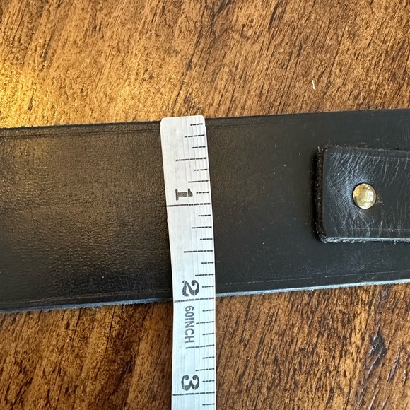 J. Crew | Black Italian Leather Corset-Style Dress Belt, Solid Brass Buckle, M - Picture 10 of 10